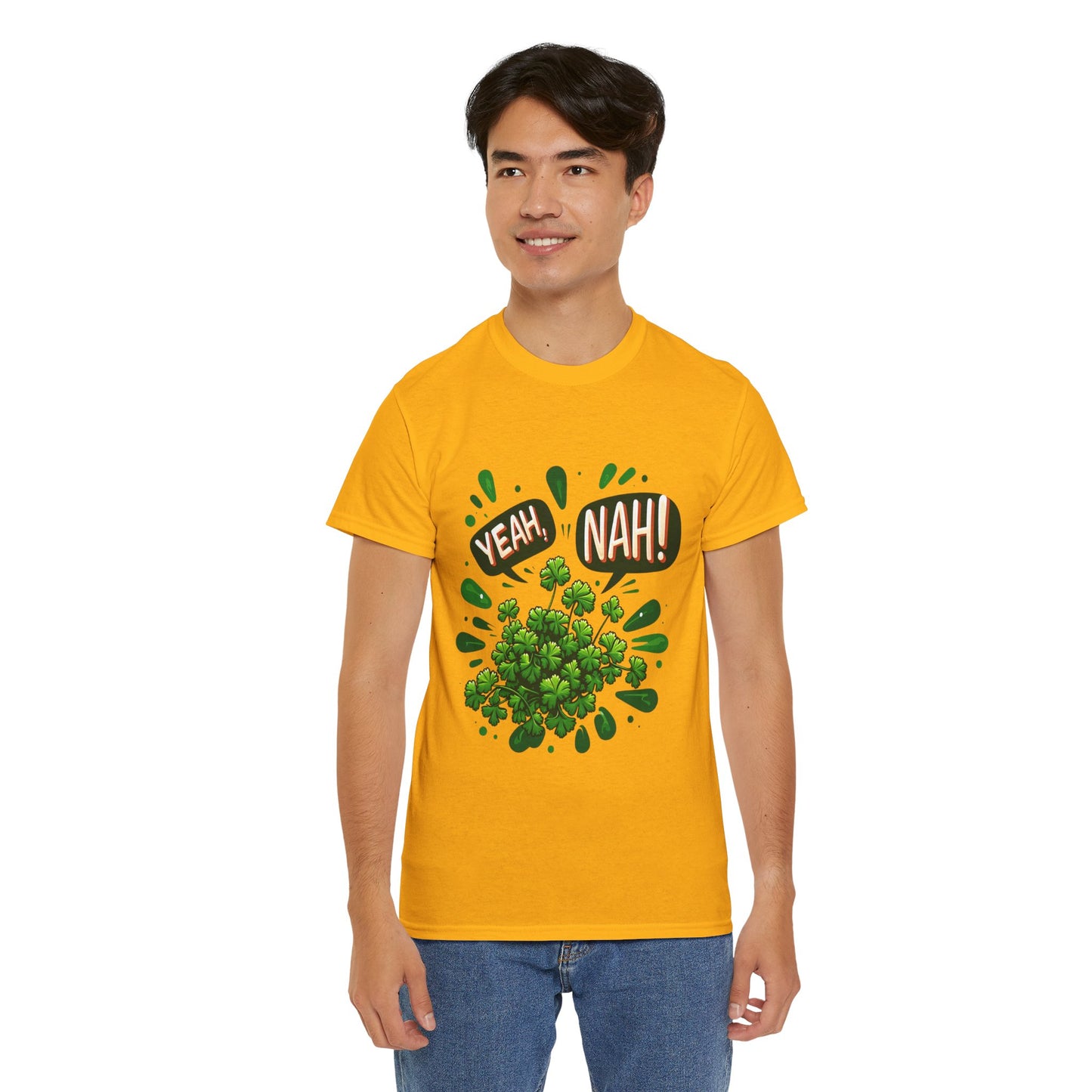 Yeah Nah to Coriander Unisex Heavy Cotton Tee