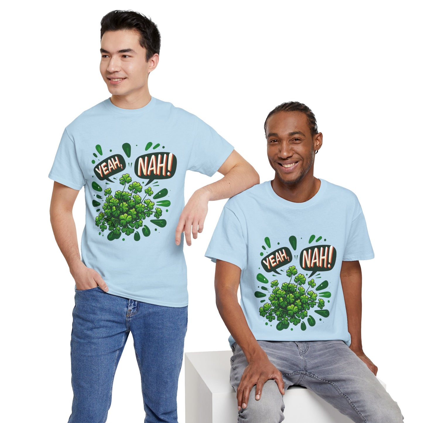 Yeah Nah to Coriander Unisex Heavy Cotton Tee