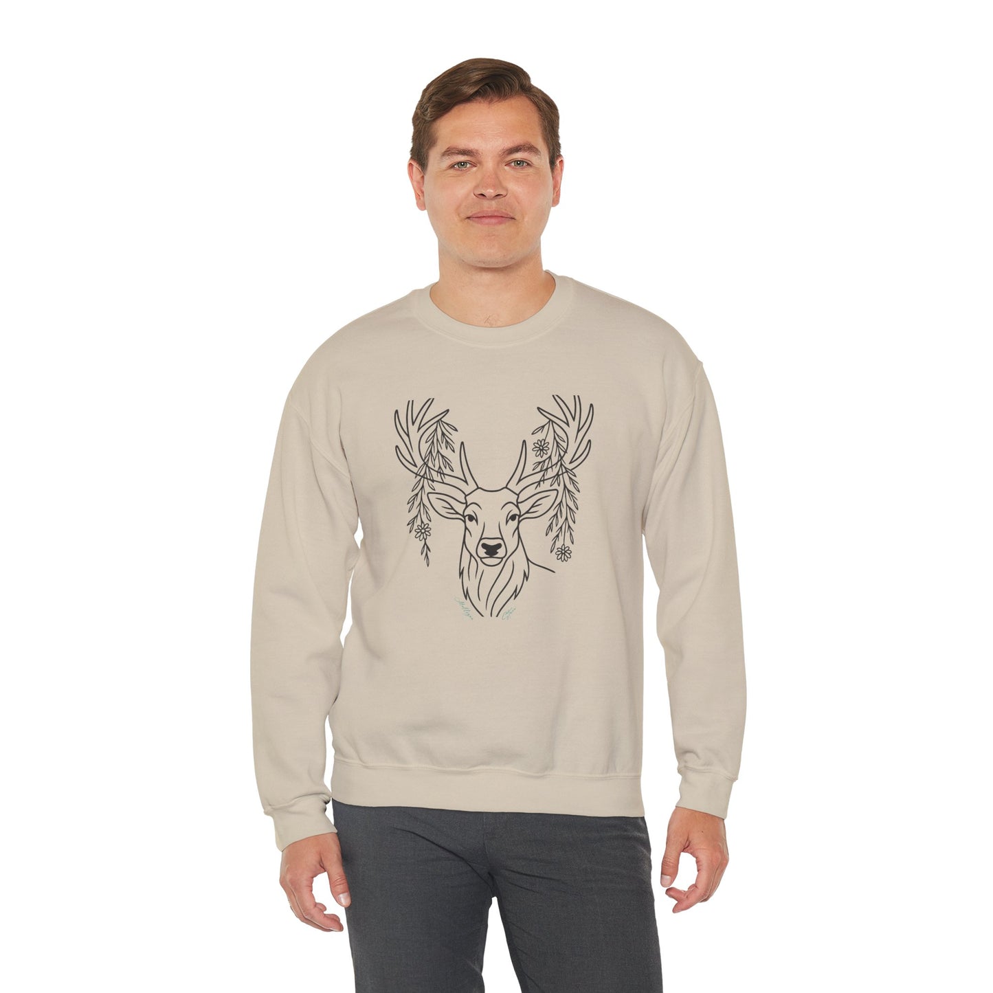 Deer Graphic Crewneck Sweatshirt - Unisex