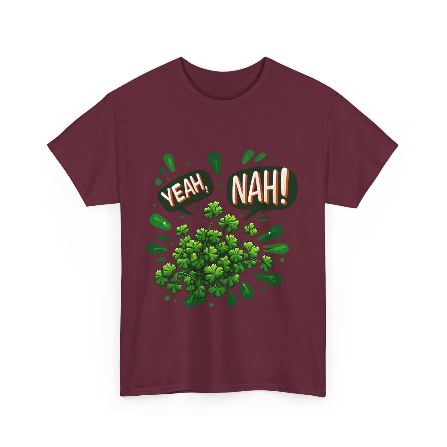 Yeah Nah to Coriander Unisex Heavy Cotton Tee