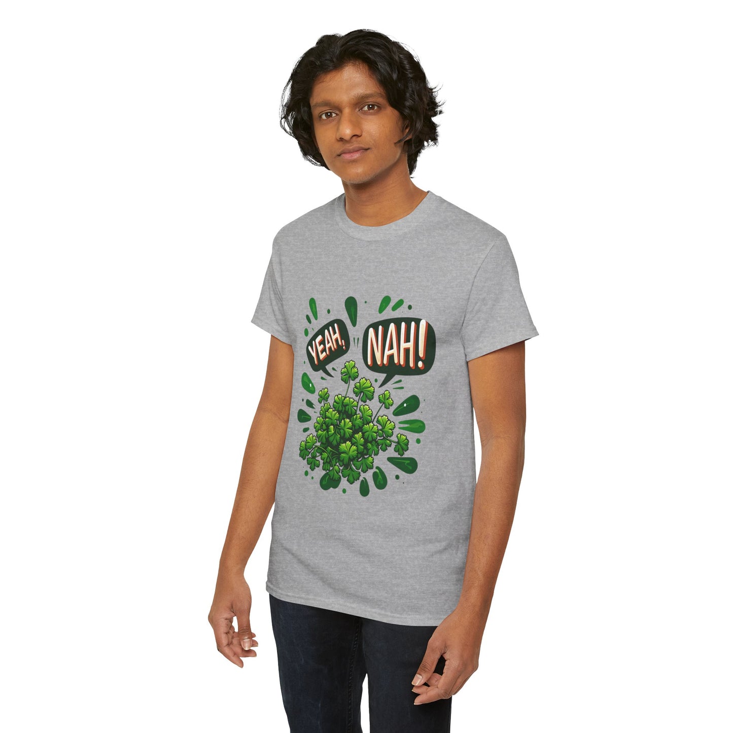 Yeah Nah to Coriander Unisex Heavy Cotton Tee