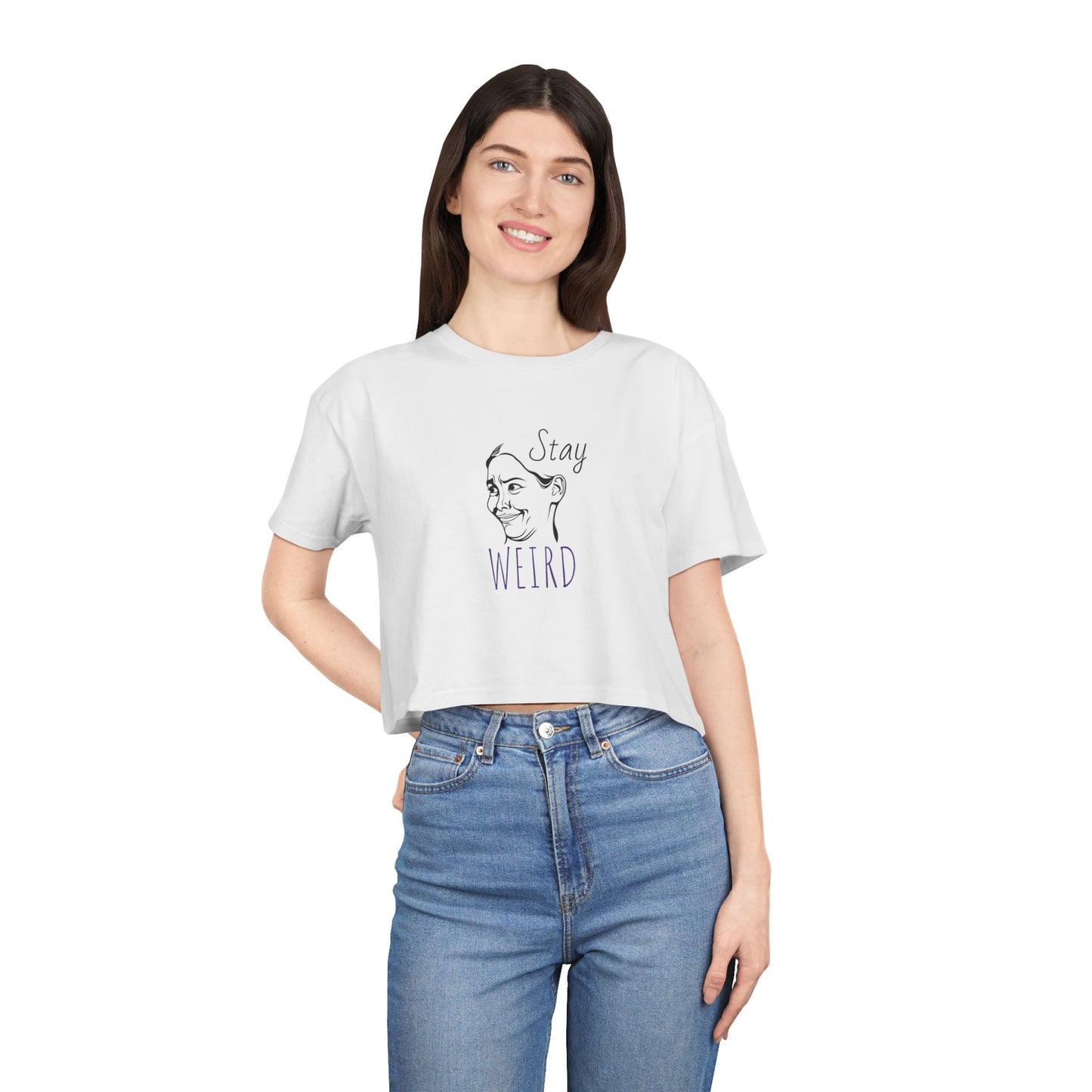 Stay Weird Crop Tee