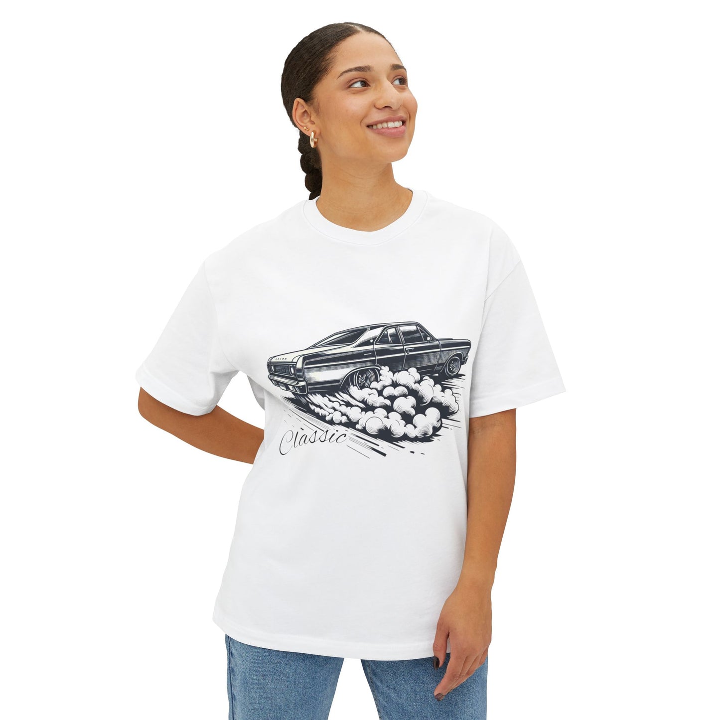 Classic Ford Car Oversized Tee