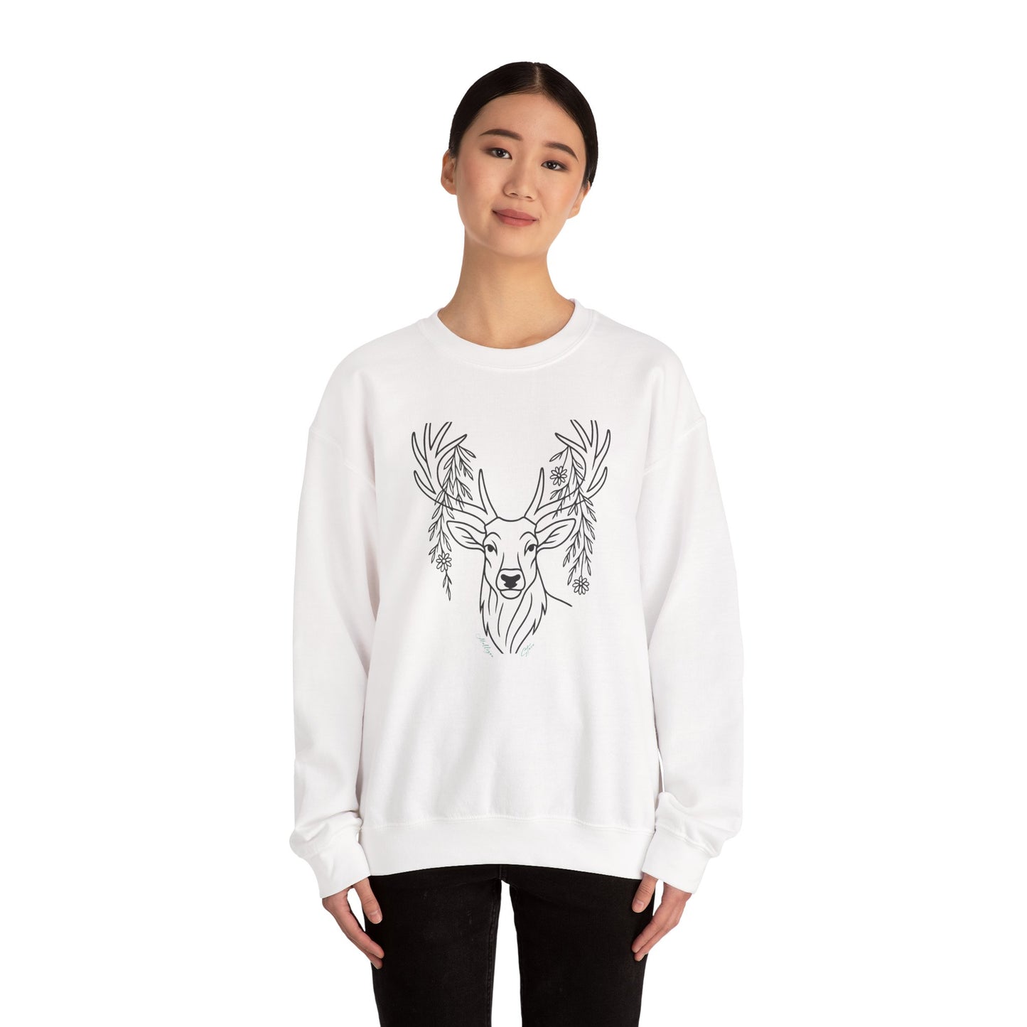 Deer Graphic Crewneck Sweatshirt - Unisex