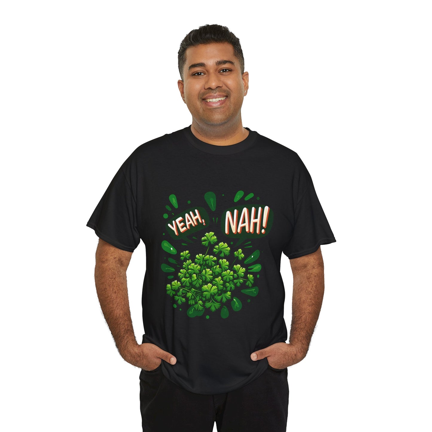 Yeah Nah to Coriander Unisex Heavy Cotton Tee
