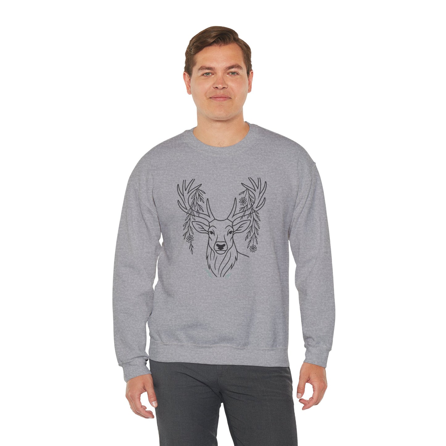 Deer Graphic Crewneck Sweatshirt - Unisex