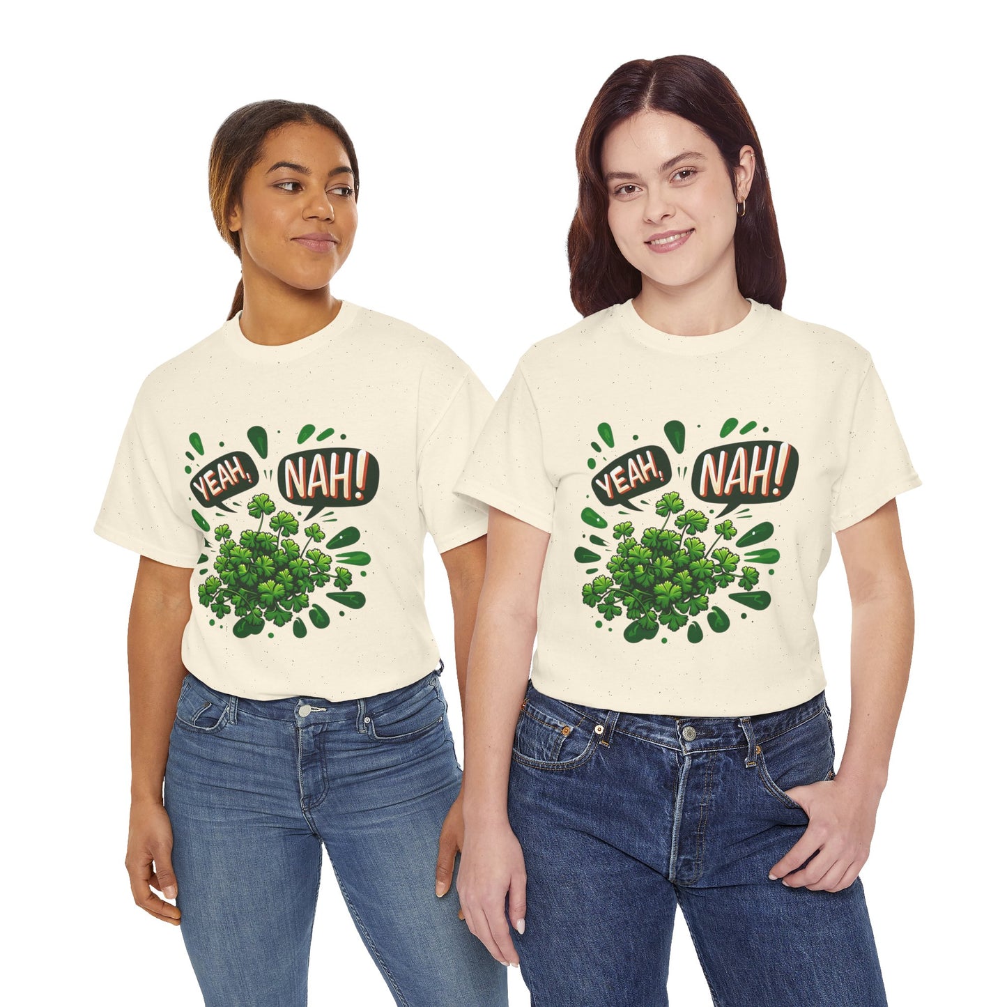 Yeah Nah to Coriander Unisex Heavy Cotton Tee