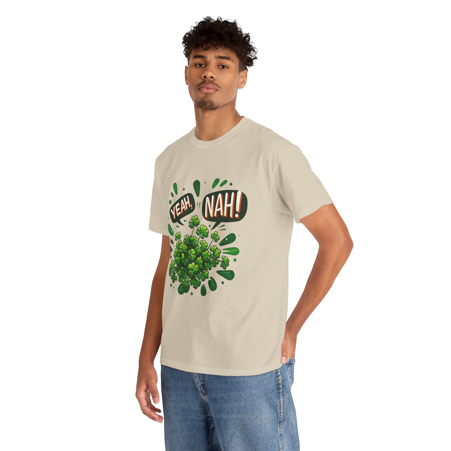 Yeah Nah to Coriander Unisex Heavy Cotton Tee
