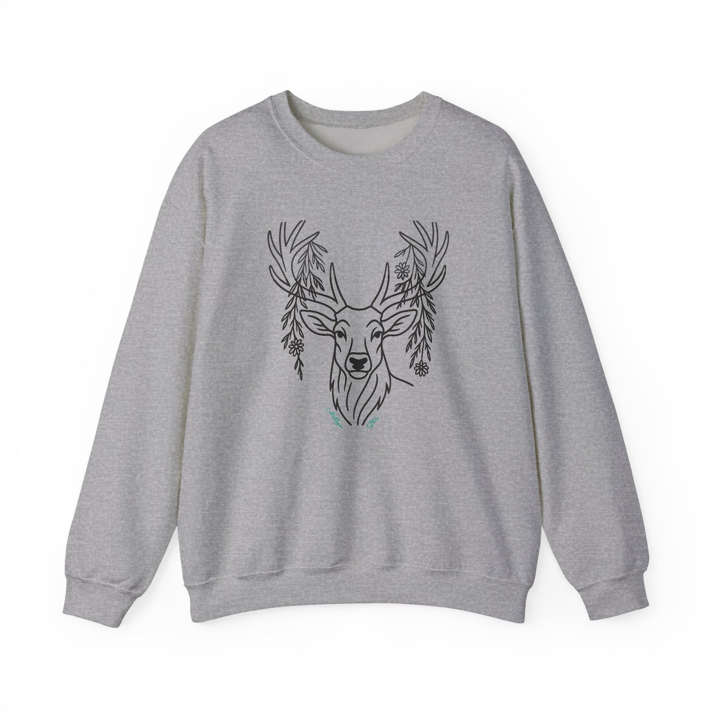 Deer Graphic Crewneck Sweatshirt - Unisex