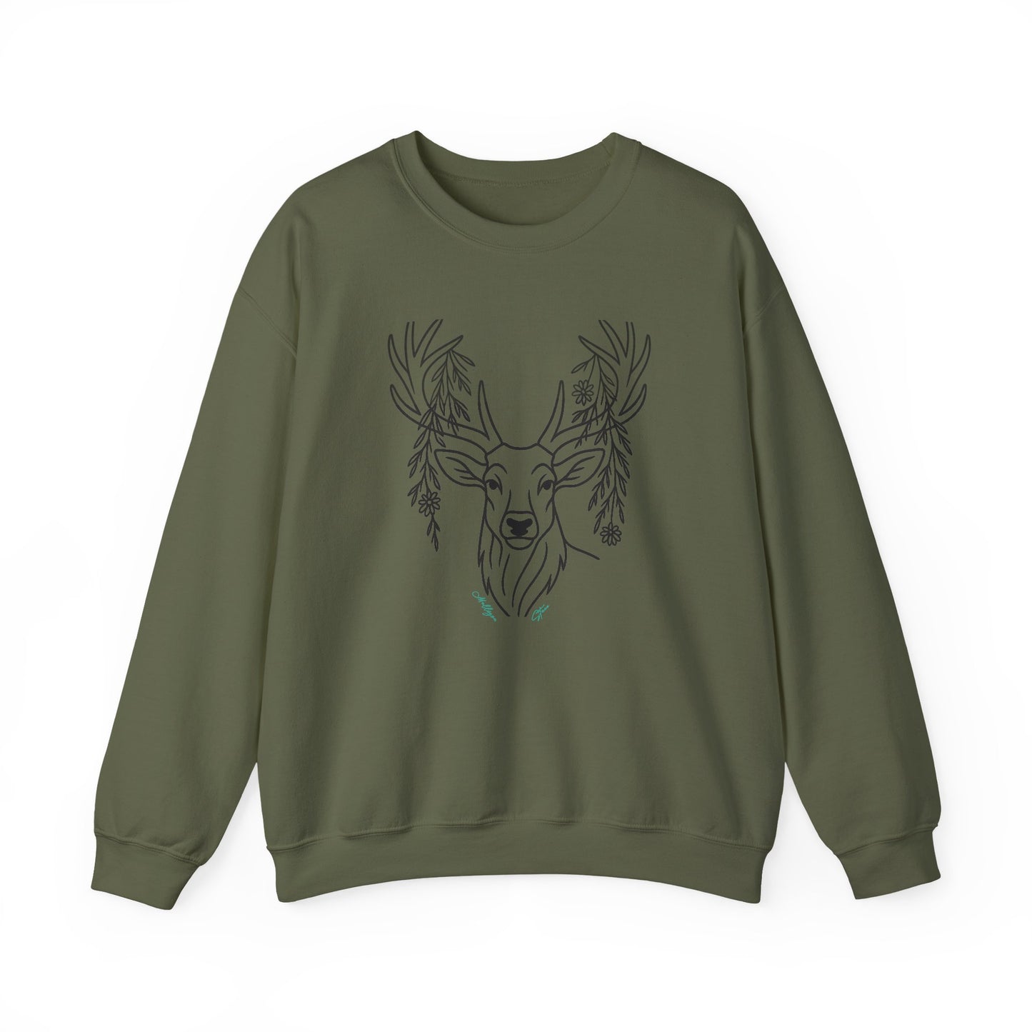 Deer Graphic Crewneck Sweatshirt - Unisex