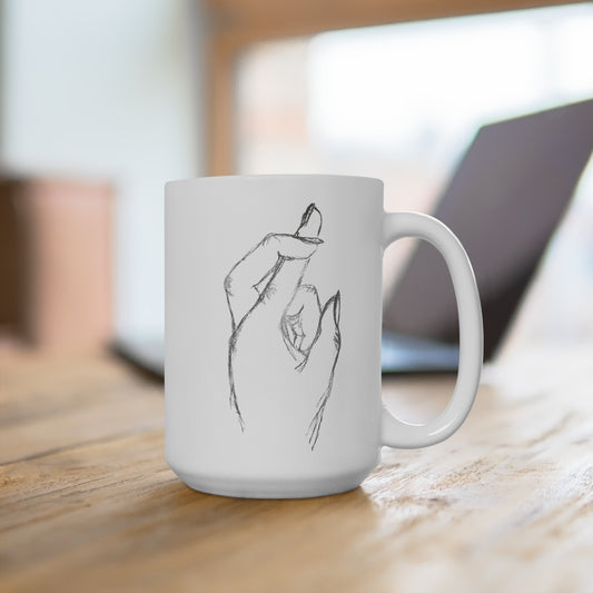 15oz Mug - Fingers Crossed Design
