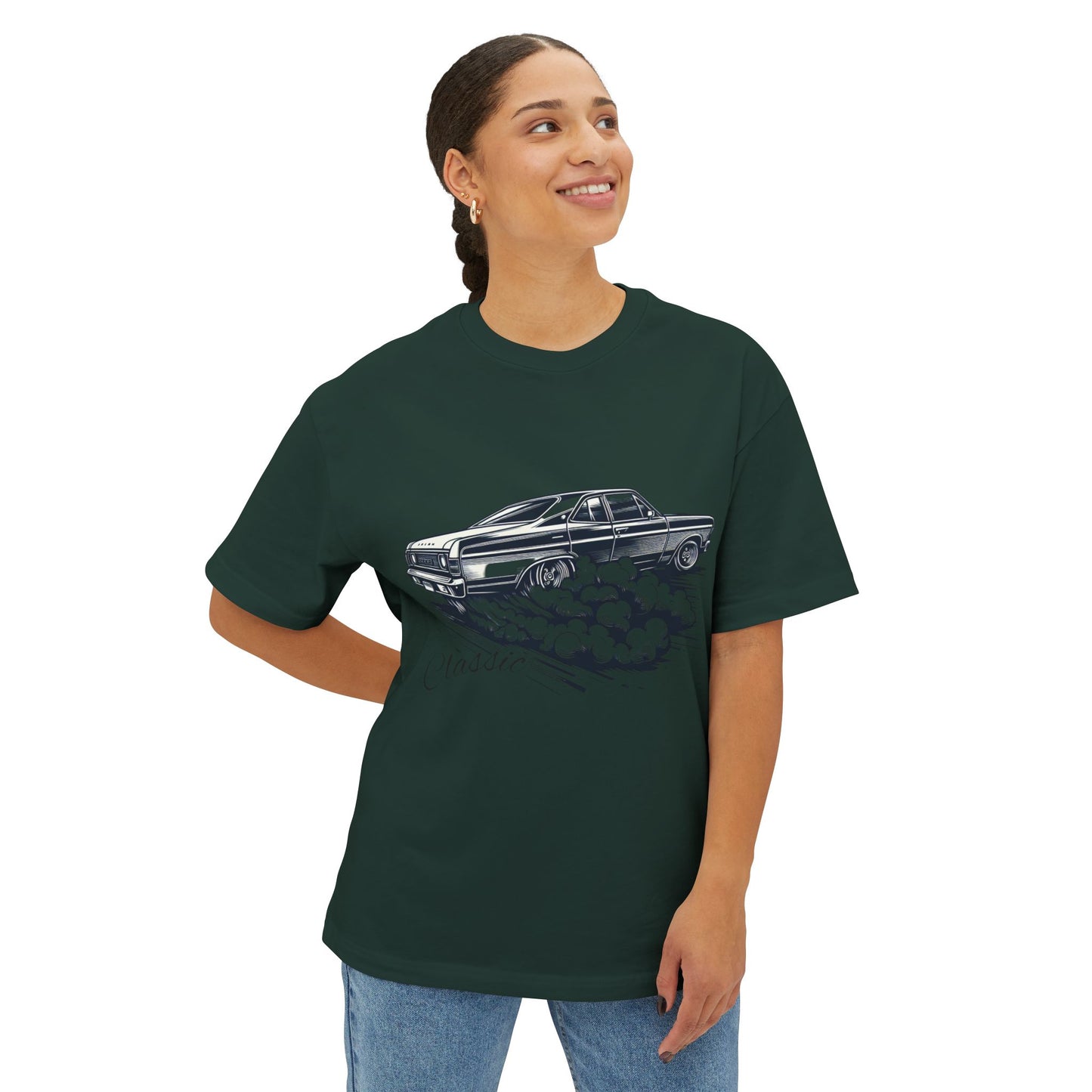 Classic Ford Car Oversized Tee