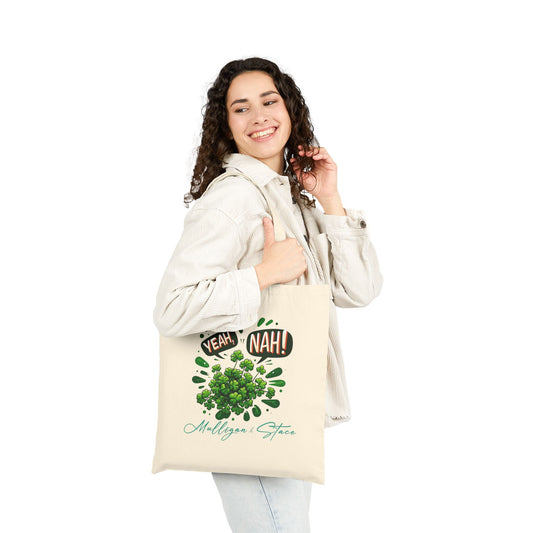 Yeah Nah Coriander- Cotton Canvas Tote Bag