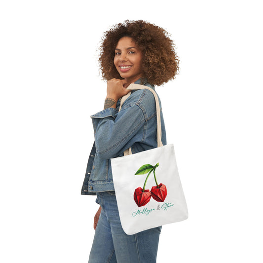 Charming Cherry Canvas Tote Bag