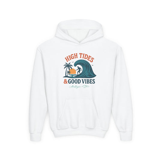 Youth Heavy Blend Hooded Sweatshirt - High Tides & Good Vibes